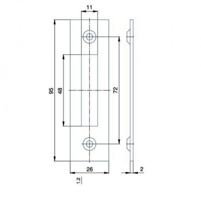 Protiplech 2634 2/2 - rozměry