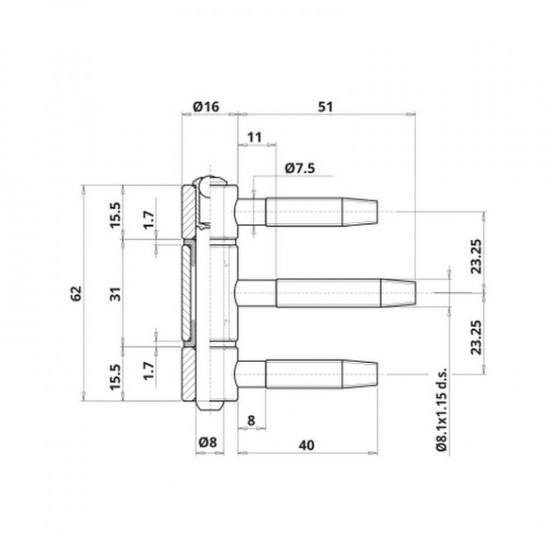 Dveřní závěs OTLAV 320/16 - rozměry