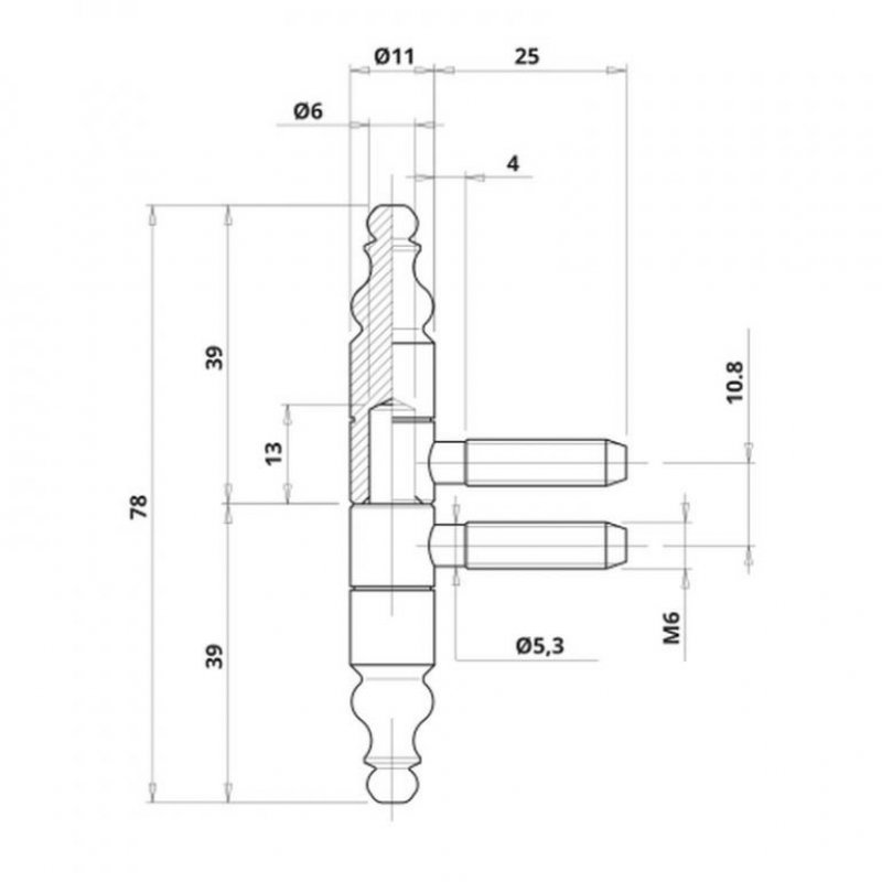 Nábytkový závěs OTLAV 605/11 - rozměry