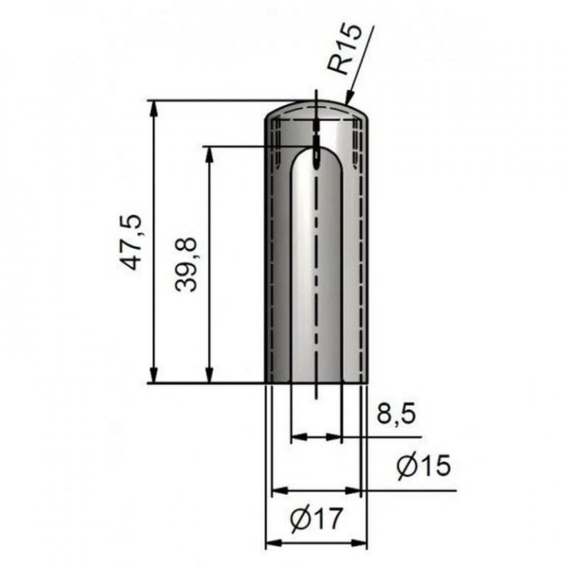 Návlek k závěsu TRIO 15 - rozměry