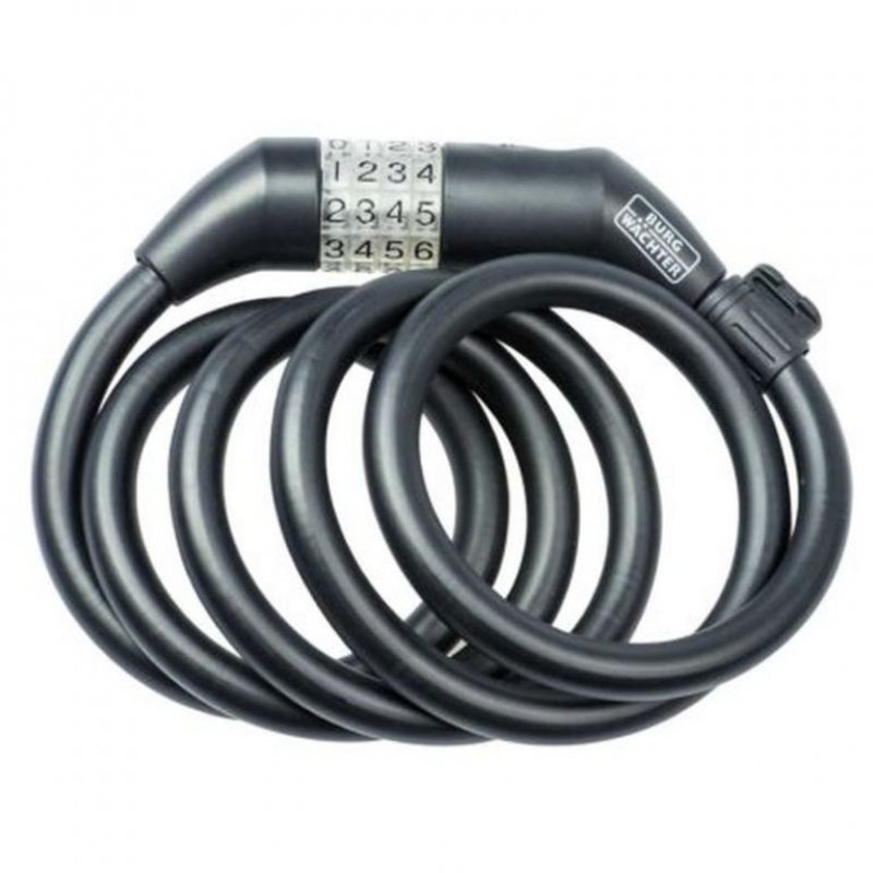 Kódový spirálový cyklozámek BW 1235 180L černý