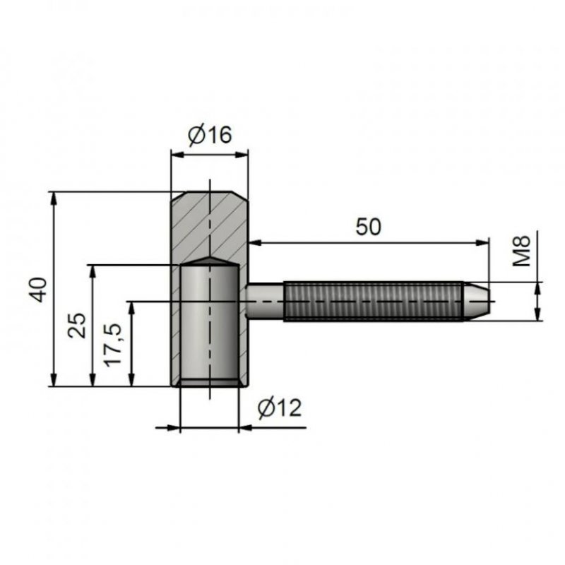 Dveřní závěs 80/12 - nákres