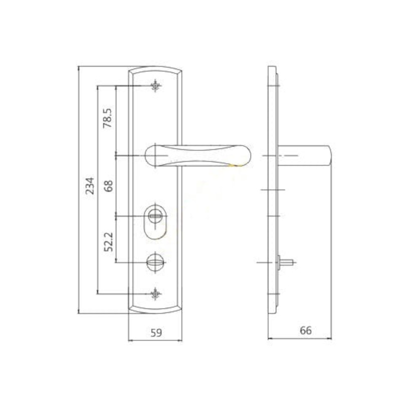 Bezpečnostní kování CAM 1802