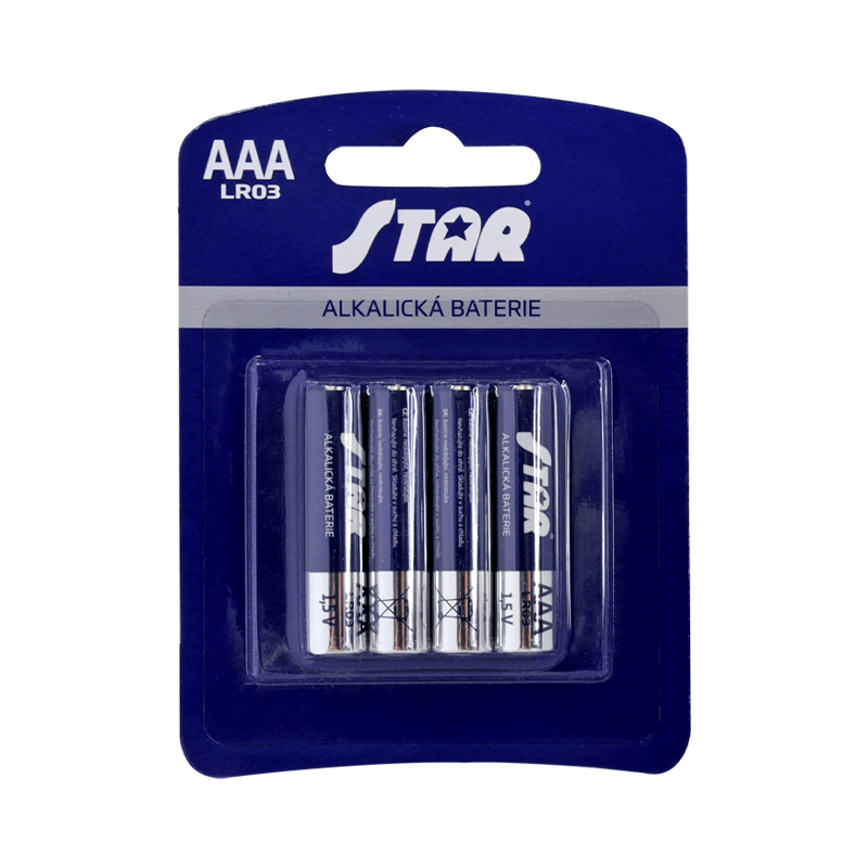 Tužkové baterie AAA 4ks/blistr