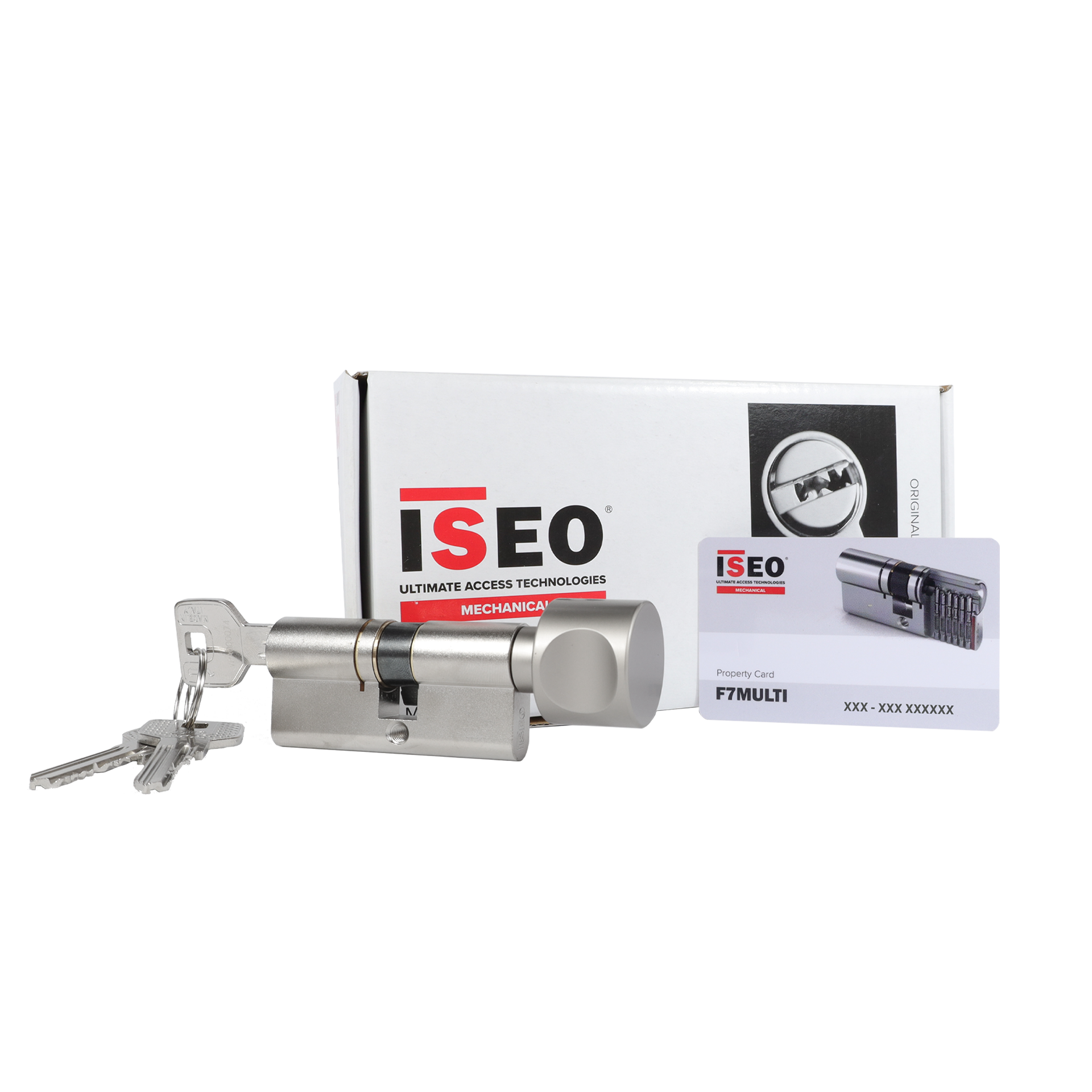 Bezpečnostní vložka ISEO F7 MULTI - vložka s knoflíkem, v balení