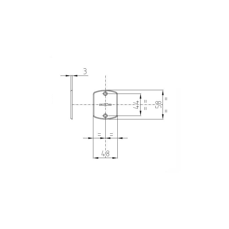 Rozeta pro trezorový klíč ATRA - oblá - rozměry