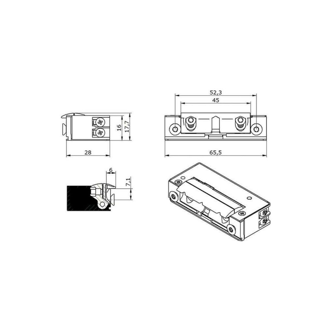 Openers & Closers elektrický otvírač 5U0X10 - rozměr