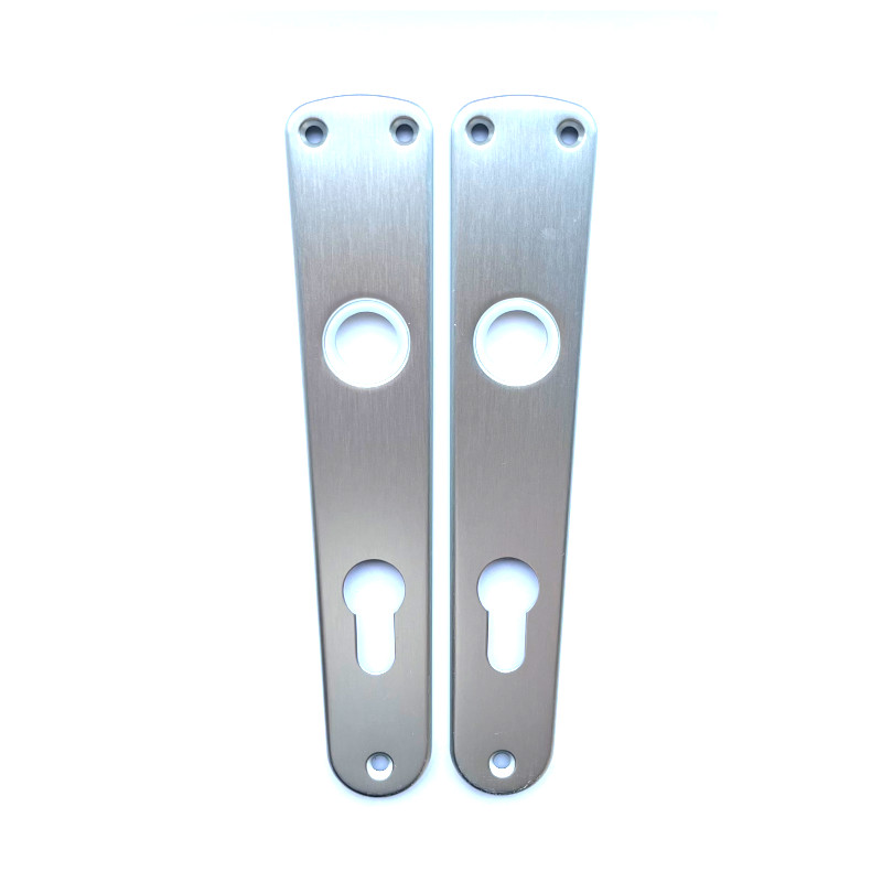 Štít interiérového kování elox, na vložku, elox hliník stříbrný