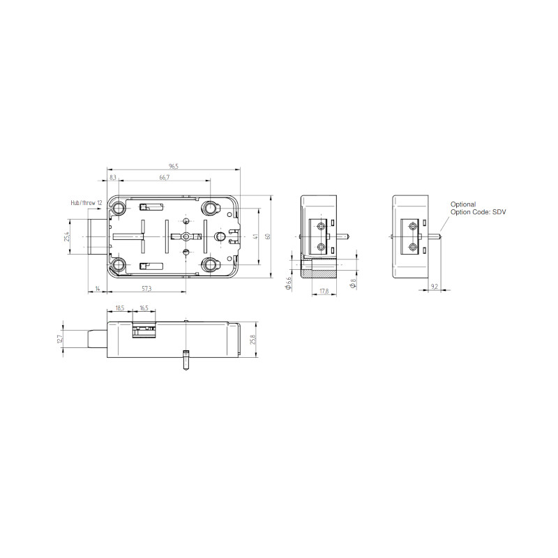 Trezorový zámek MAUER Variator A 78091 55mm