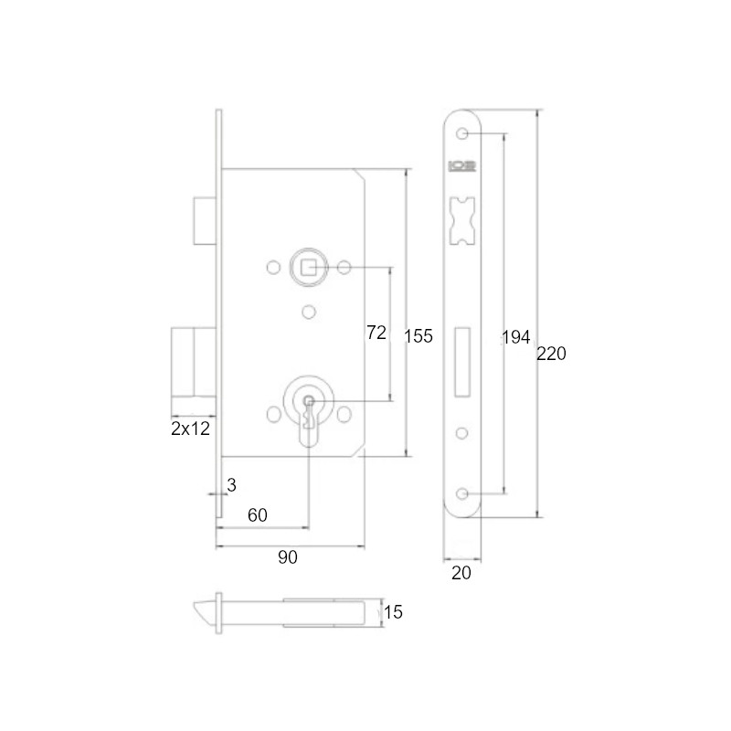 Zámek Z76 - nákres