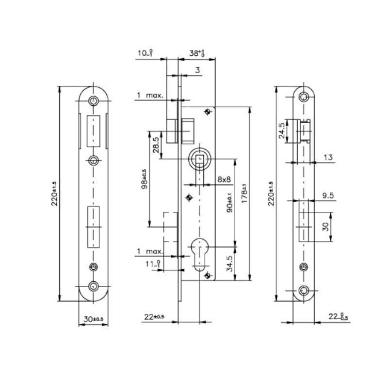 Zámek ZZB 3 - nákres